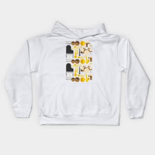 jazz instruments Kids Hoodie